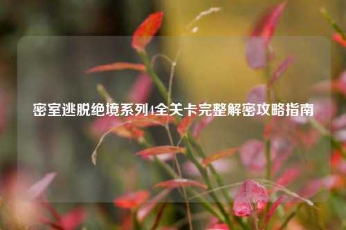 密室逃脱绝境系列4全关卡完整解密攻略指南