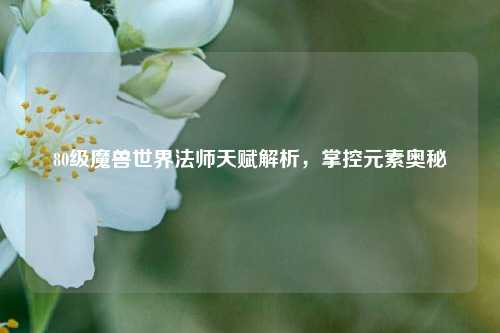 80级魔兽世界法师天赋解析,掌控元素奥秘