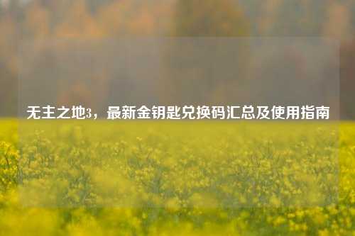 无主之地3,最新金钥匙兑换码汇总及使用指南