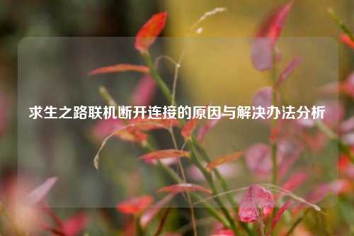 求生之路联机断开连接的原因与解决办法分析
