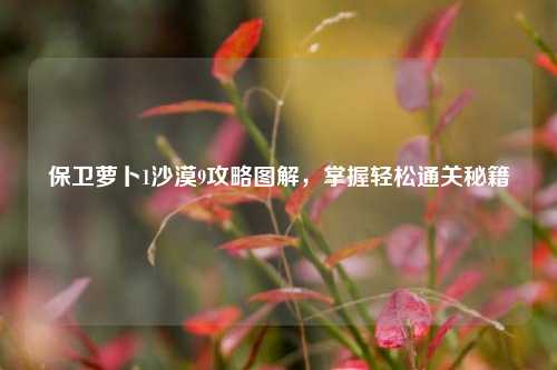 保卫萝卜1沙漠9攻略图解,掌握轻松通关秘籍