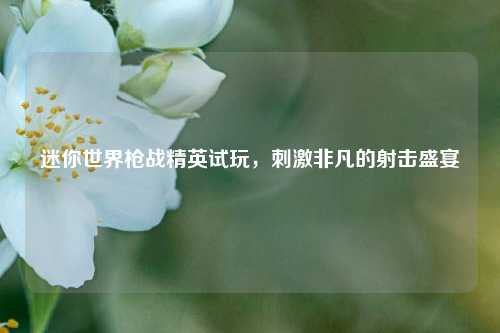 迷你世界枪战精英试玩,刺激非凡的射击盛宴