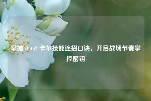 掌握 Dota2 卡尔技能连招口诀,开启战场节奏掌控密钥