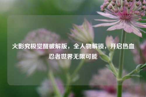 火影究极觉醒破解版,全人物解锁,开启热血忍者世界无限可能