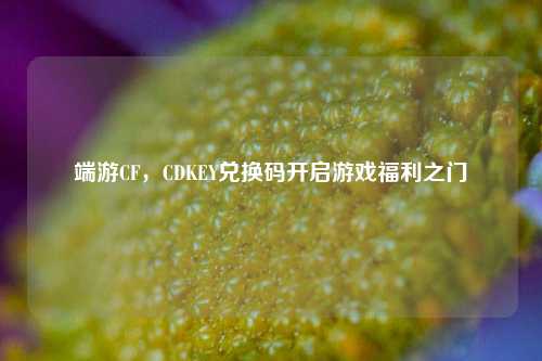 端游CF,CDKEY兑换码开启游戏福利之门