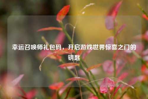 幸运召唤师礼包码,开启游戏世界惊喜之门的钥匙