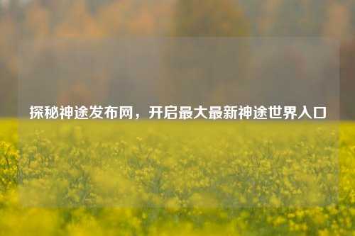 探秘神途发布网,开启最大最新神途世界入口