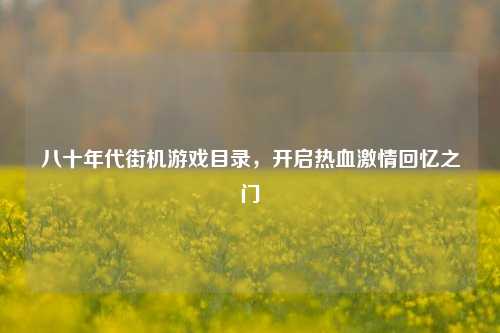 八十年代街机游戏目录,开启热血激情回忆之门