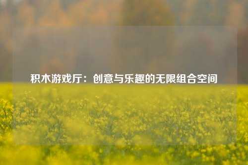 积木游戏厅:创意与乐趣的无限组合空间
