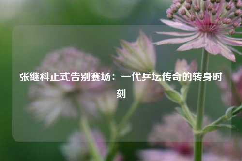 张继科正式告别赛场：一代乒坛传奇的转身时刻
